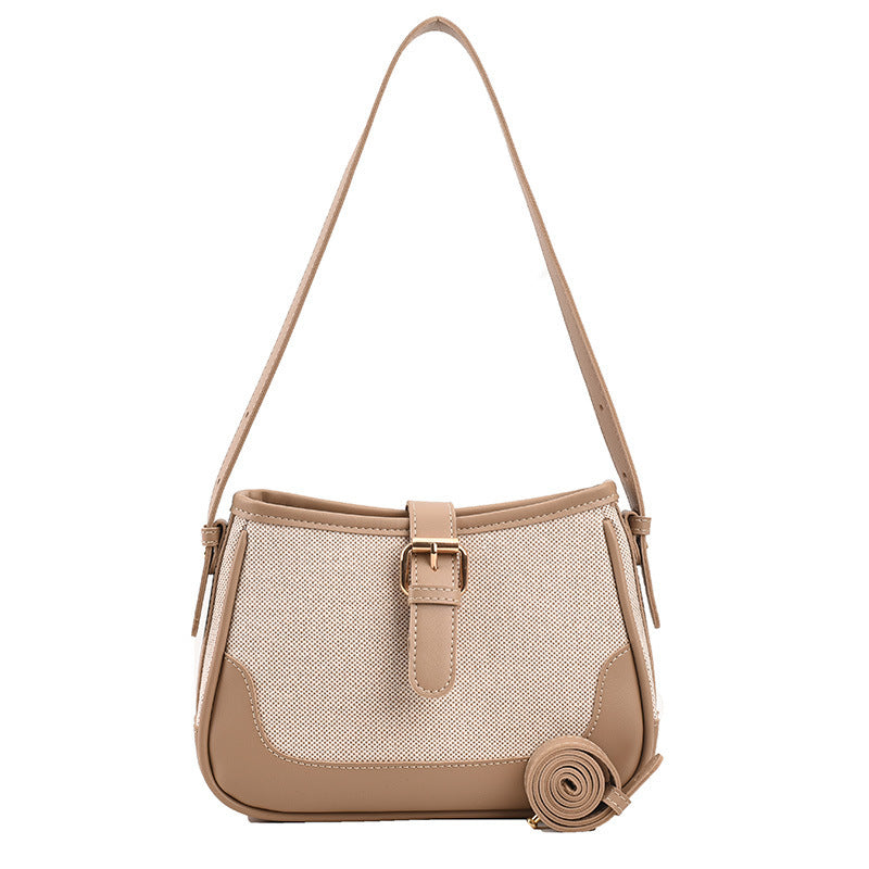 Advanced Texture Patchwork Shoulder Bag