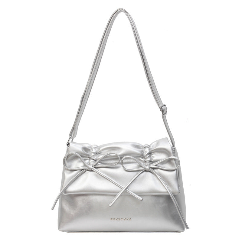 Aesthetic Bow Pu Leather Coquette Shoulder Bag