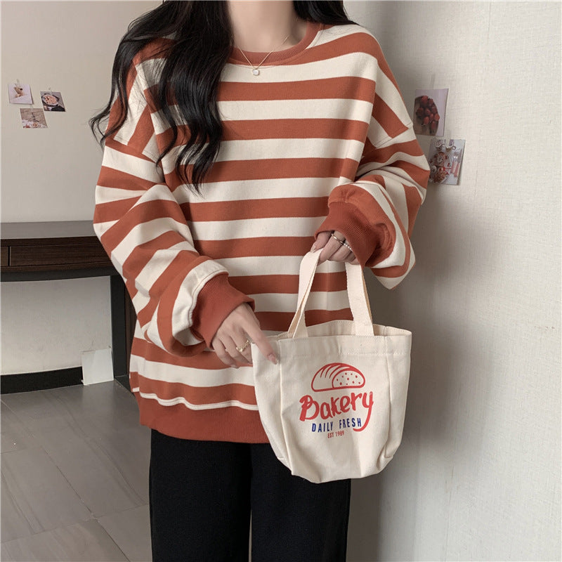 Vintage Striped Oversized Sweatshirt