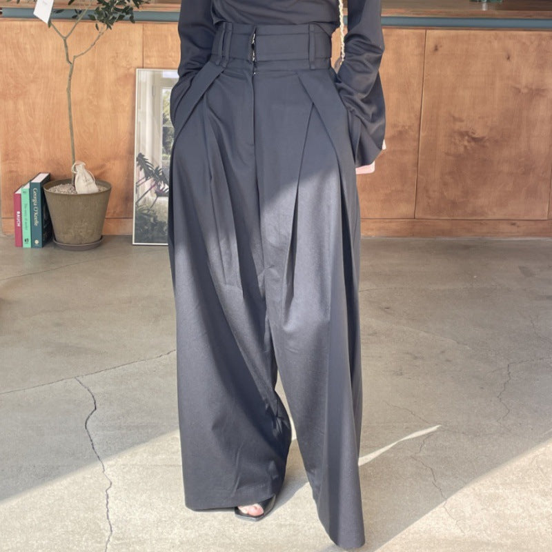 Gray Wide Leg Cullottes Pants