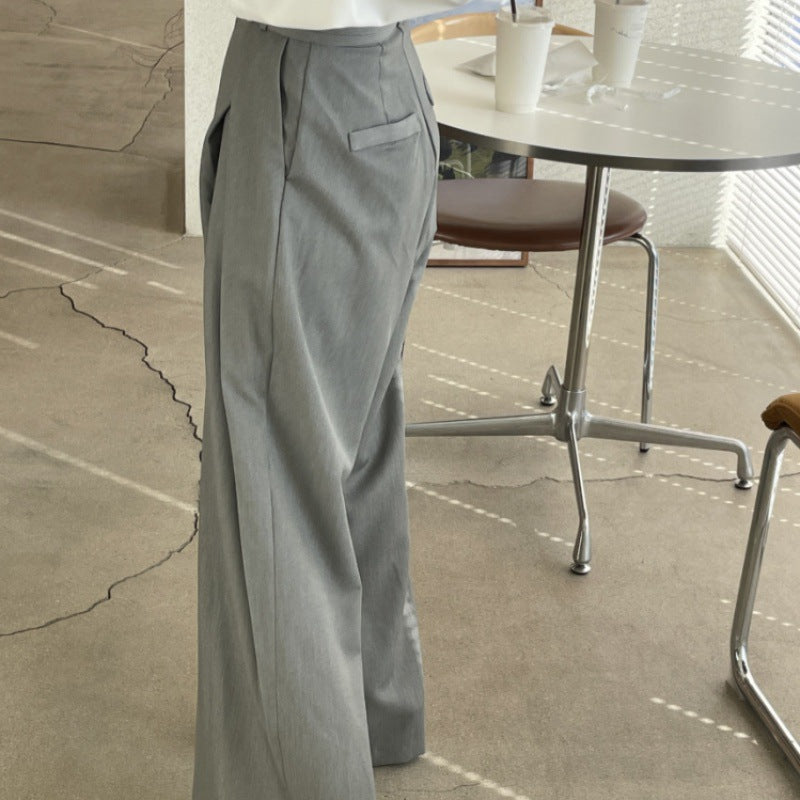 Gray Wide Leg Cullottes Pants